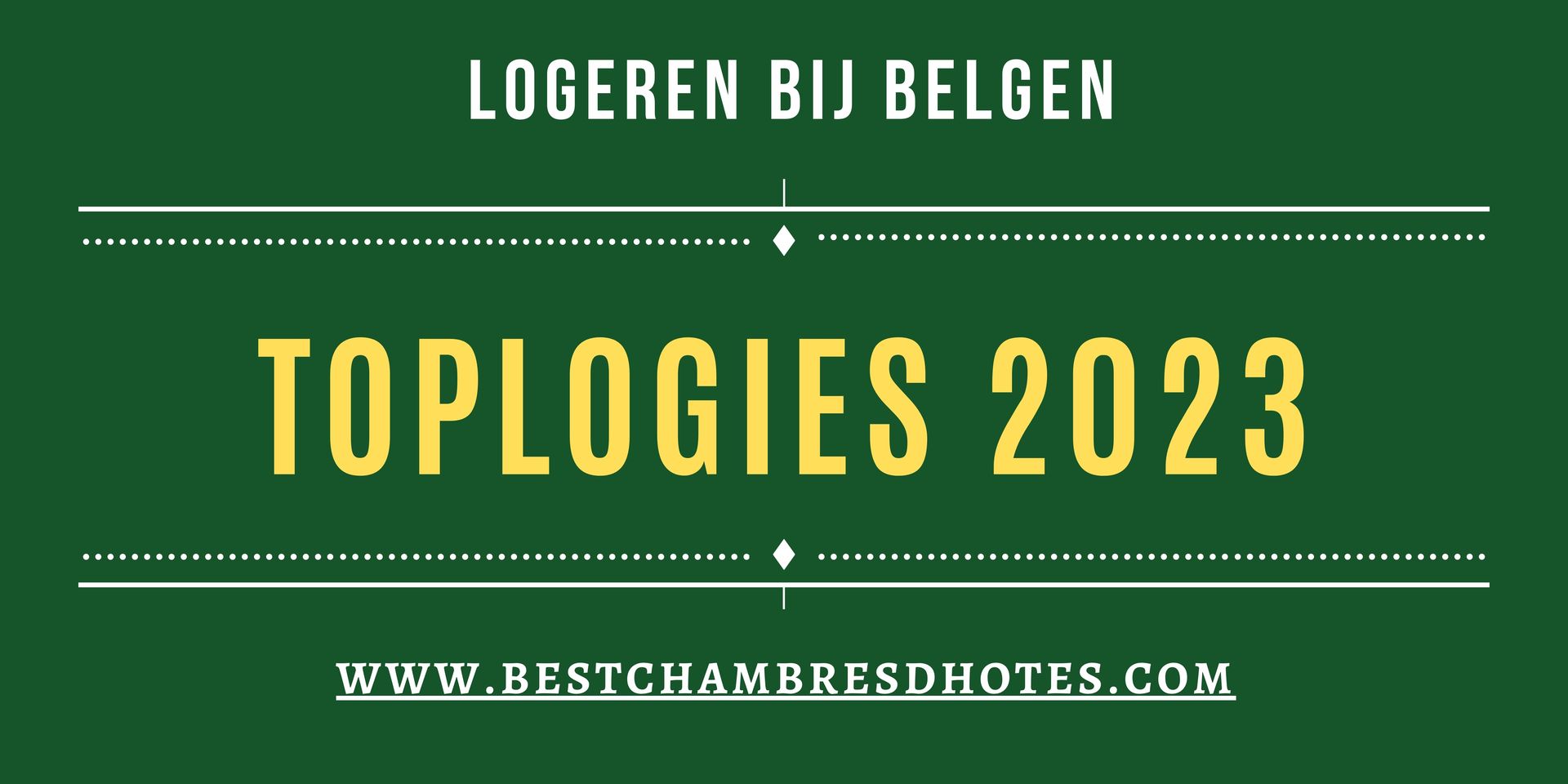 Logeren bij Belgen